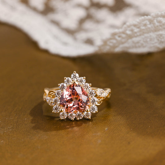SquareJewelry heart cut lab grown sapphire engagement ring Split Shank Heart Cut Lab Grown Sapphire Ring
